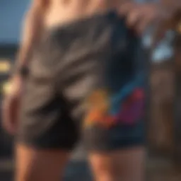 Abstract Club Fleece Shorts Design