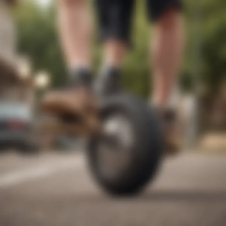 Close-up of Adam Savage's Onewheel in motion