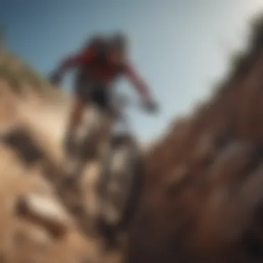 Rider conquering a steep uphill climb