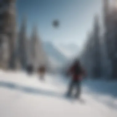 Group of snowboarders enjoying a winter landscape