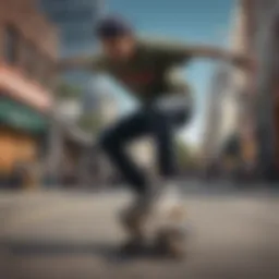 Dynamic athlete showcasing All Star Move High Top in action during a skateboarding trick.