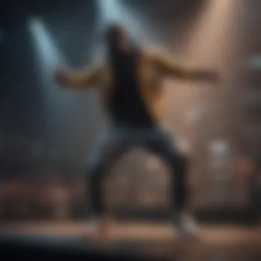 Artist performing on stage