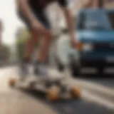 Athlete testing vans half sizes on skateboard