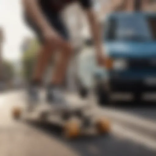 Athlete testing vans half sizes on skateboard