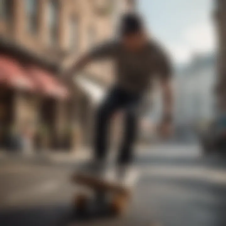 Skateboarder performing tricks with a Baker skateboard.