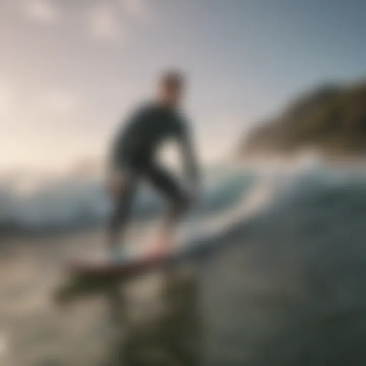 Beginners testing surfboards in gentle waves