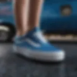 Blue Glitter Vans in Action