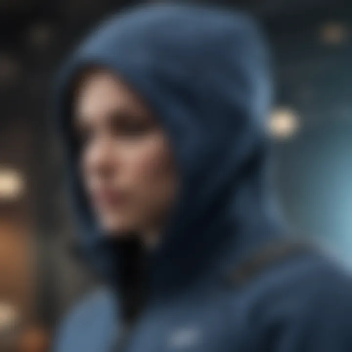 Innovative design of blue tech fleece gear for extreme sports performance