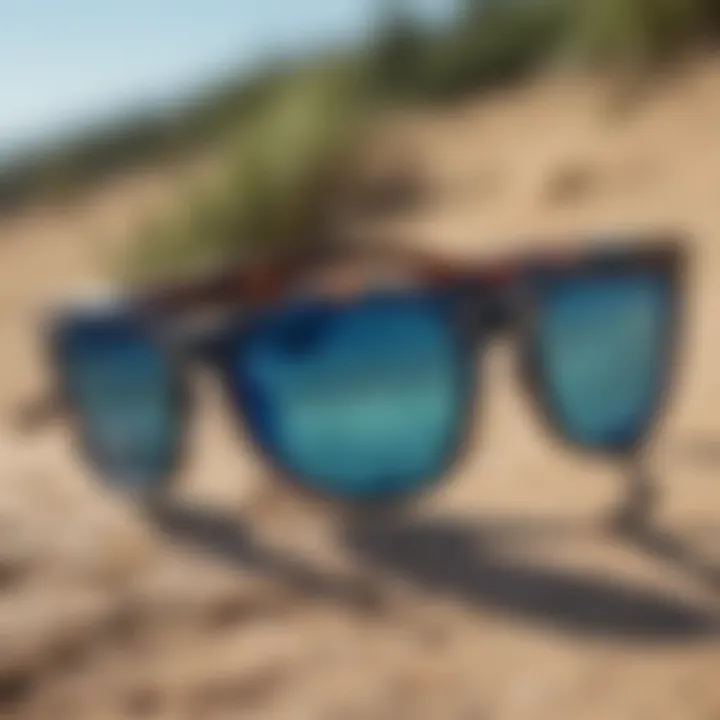 Blue Frame Wayfarer Sunglasses in Luxurious Tortoiseshell Pattern