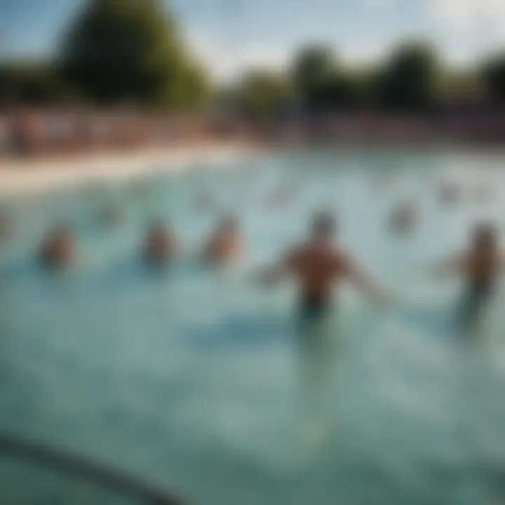 Spectators enjoying the vibrant atmosphere around the Bristol Wave Pool, emphasizing community engagement.