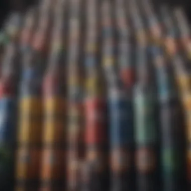 Variety of Energy Drink Brands Assortment of energy drink cans