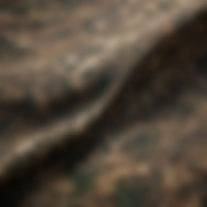 Close-up of durable camo fabric texture