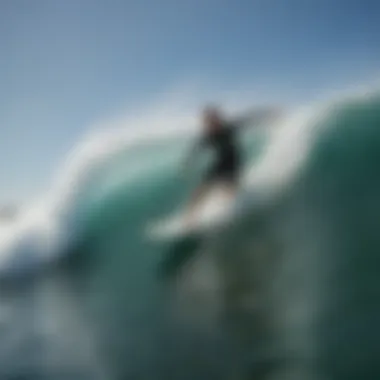 Thrill-seekers carving through the waves at Surfline Emerald Isle