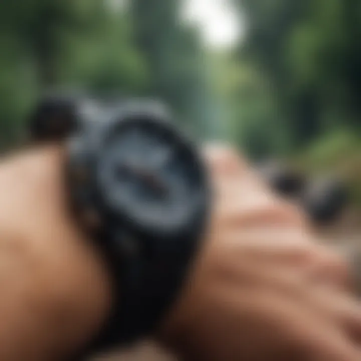 Casio G-Shock watch during intense outdoor workout