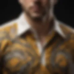 Elegant caterpillar shirt design with intricate patterns