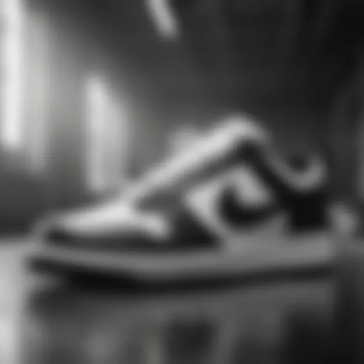 Chic White Nikes Featuring Black Swoosh Design