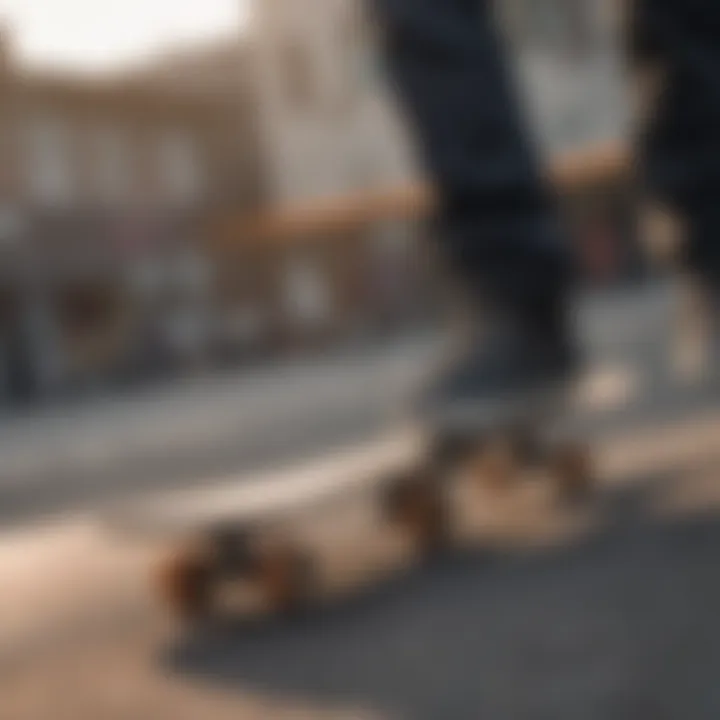 Diagram showcasing the relationship between rider height and skateboard width