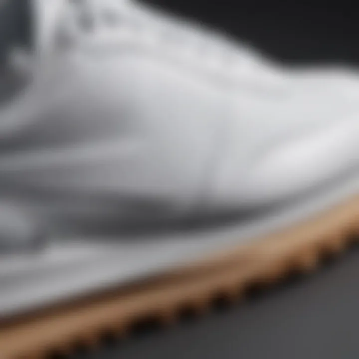 Close-up of Nike Daybreak White Gum Sole with Unique Traction Pattern