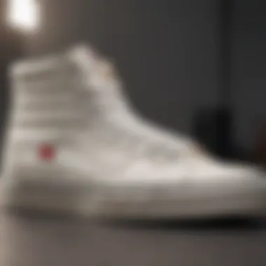 Close-up of Off White Vans High Top Design