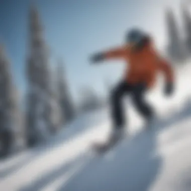 Snowboarder executing a flawless turn on pristine snow