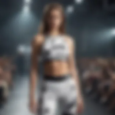 Fashion runway featuring models flaunting cow crop top ensembles