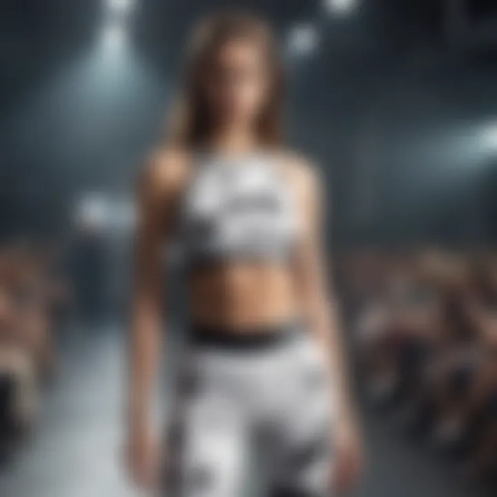 Fashion runway featuring models flaunting cow crop top ensembles