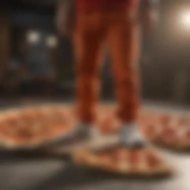 Creative design of pizza sweatpants