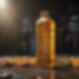 A vibrant assortment of custom energy drink ingredients, showcasing unique components like natural extracts and adaptogens.