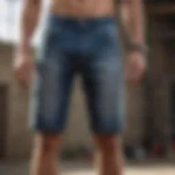 Cutting-Edge Design of Loose Fit Jean Shorts for Extreme Sports