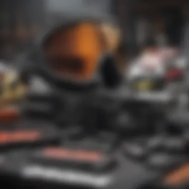 Essential Components of the Dakine Snowboard Tuning Kit Dakine snowboard tuning kit components arranged neatly
