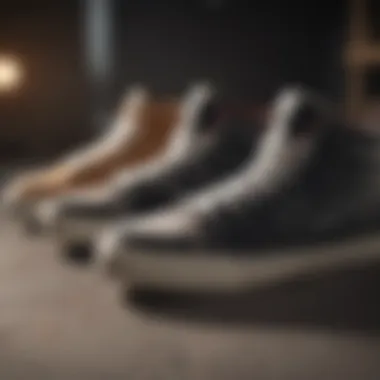 Collection of Dekline Skate Shoe Models A variety of Dekline skate shoe models displayed together