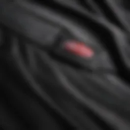 A close-up of the fabric texture of Dickies skater pants