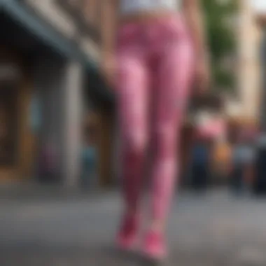 Dynamic Camo Pink Pants in Action Dynamic Camo Pink Pants in Action