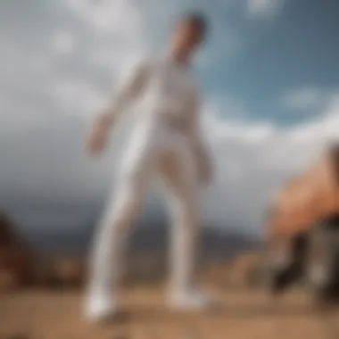Embodying Movement in White Dickies Pants Dynamic Motion in Extreme Environment