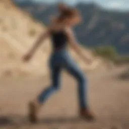 Dynamic Movement in Skinny Jeans