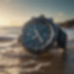 Elegant tide watch with ocean-inspired design