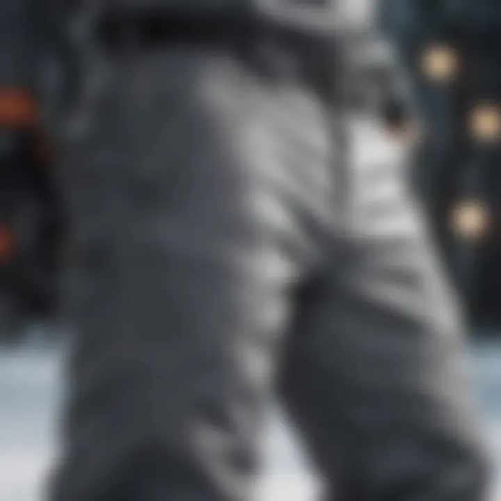 Elegantly Designed Gray Snow Pants