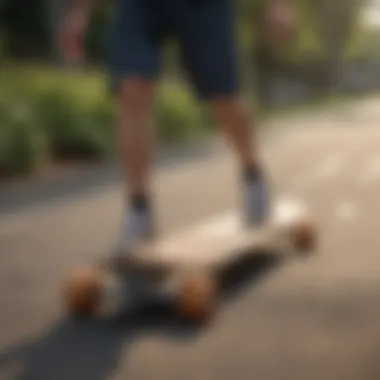 The Evolution of Longboarding A vintage longboard showcasing the evolution of skateboarding.