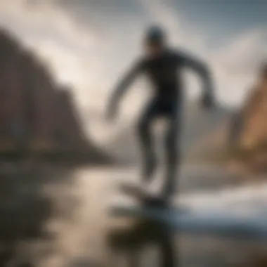 Exhilarating Adventure Exhilarating Adventure: Thrill-Seeker Mastering Powered Foil Board