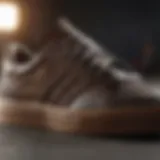 Close-up view of the Adidas Matchcourt shoe showcasing its unique design elements