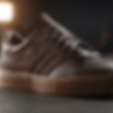 Close-up view of the Adidas Matchcourt shoe showcasing its unique design elements