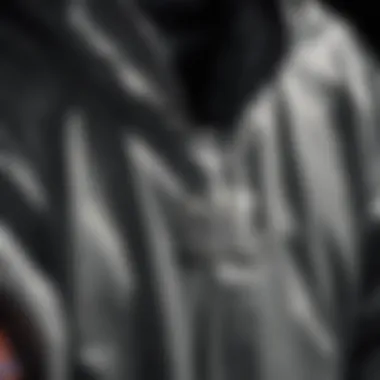 A close-up of the adidas vintage windbreaker jacket showcasing its unique design patterns and logo.