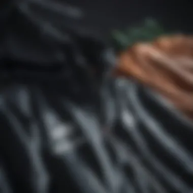 An image depicting the fabric and material composition of the adidas vintage windbreaker jacket.