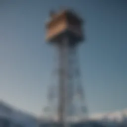 Aerial ski tower showcasing advanced design elements