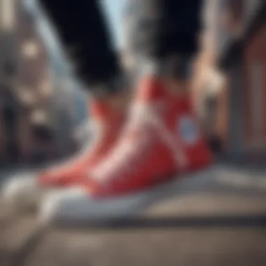 Urban Style with Converse Hi Tops A stylish individual wearing Converse Hi Tops in a casual urban setting.