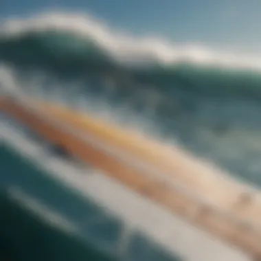 Innovative Technology of Surfboards Close-up view of the advanced technology inside a surfboard