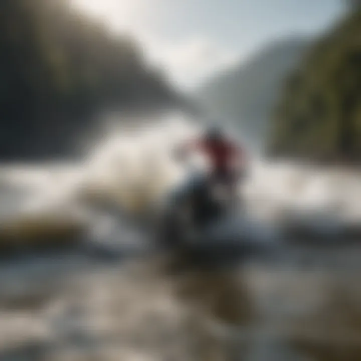 Extreme River Surfing Amidst Challenging Waves