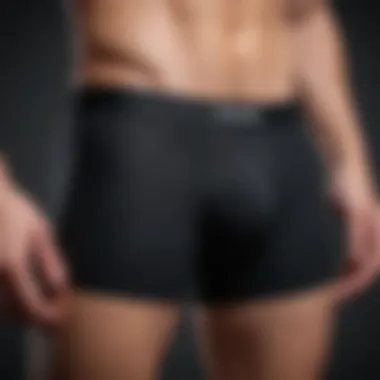 Stylish black PSD underwear displayed against a minimalistic background.