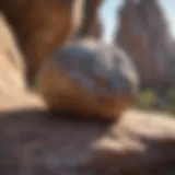 Rock formations creating a challenging bouldering route