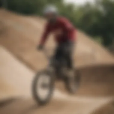 BMX rider conquering a daring course